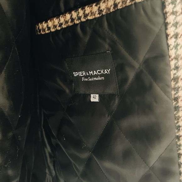 Men's Houndstooth Jacket - Black and White - Picture 2 of 4